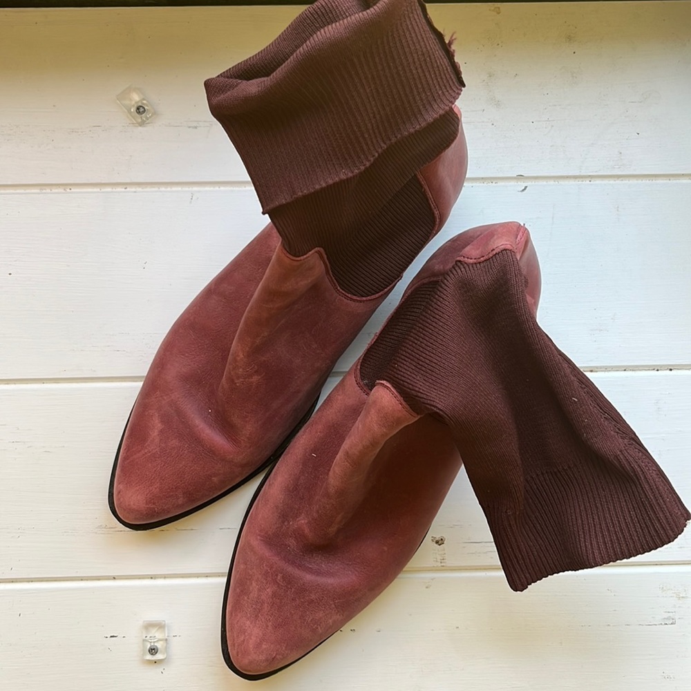 Magenta Boots with ankle sleeve